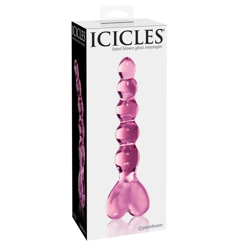 Icicles - Kulkowe Szklane Dildo Z Serduszkiem